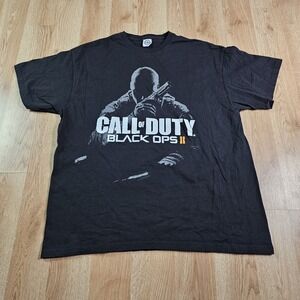 Call Of Duty Black Ops 2 T-Shirt Mens Large Black 2012 Short Sleeve Game Promo